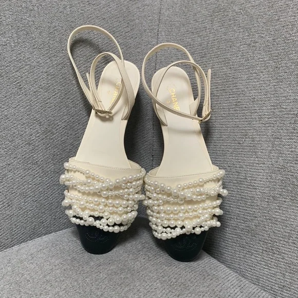 CHANEL | Shoes | Chanel Pearl Sandals | Poshmark